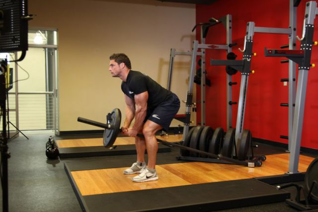 Photo of Bent Over Two-Arm Long Bar Row  exercise